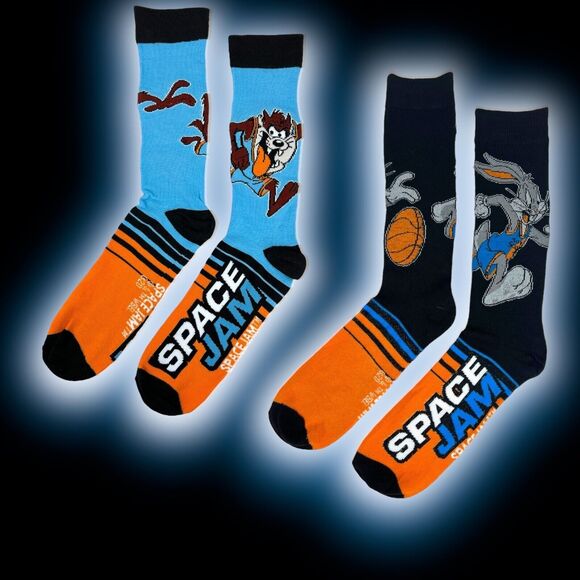 OFFICIAL Space Jam Crew Socks ADULT SHOE SIZE 6-12 Bugs Bunny & Taz Looney Tunes - Picture 15 of 15